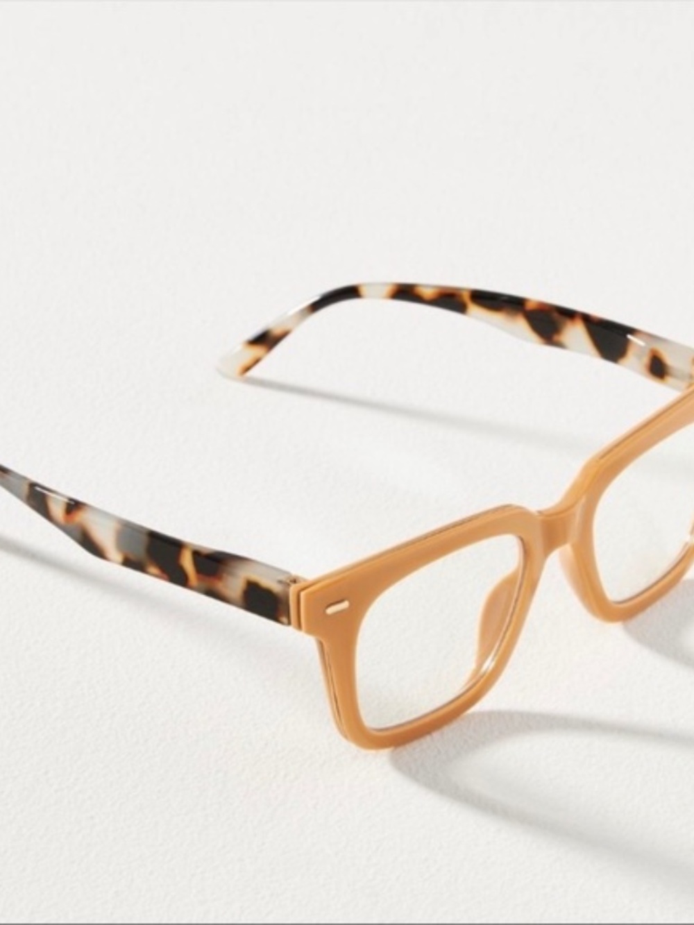 New Anthropologie Peepers Tan Starlet Blue Light filtering Glasses +0.00